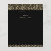 Papier Elégant mariage de dentelle d'or noir abordable (Dos)