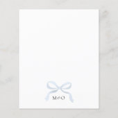 Papier Élégant Mariage de monogramme bleu foncé BUDGET (Dos)