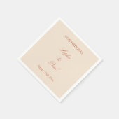 Papier Élégant Mariage de script en terre cuite serviette (Coin)