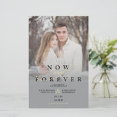 Papier Élégant Mariage de script photo Gray Gradient pas (Debout devant)