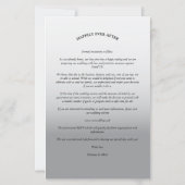 Papier Élégant Mariage de script photo Gray Gradient pas (Dos)