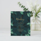 Papier Élégant Mariage du budget de l'or vert (Debout devant)
