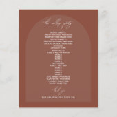 Papier Élégant Mariage en terre cuite foncée Anemone Arch (Dos)