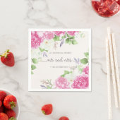 Papier Élégant Mariage Floral M & Mme | Serviette en papi (En situation)