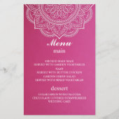 Papier Élégant Mariage indien hindou blanc rose (Devant)