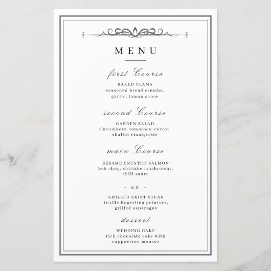 Papier Élégant Mariage minimaliste d'affaires (Devant)