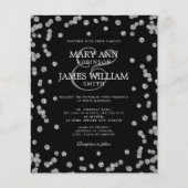 Papier Elégant Mariage Parties scintillant Argent Confett (Devant)