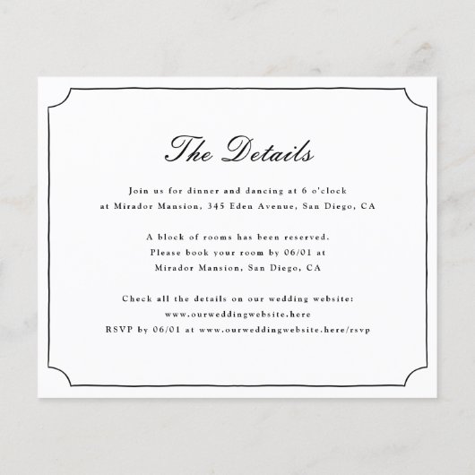 Papier Élégant Mariage photo à budget formel Bow tout-en- (Dos)