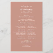 Papier Élégant mariage Rose Gold Modern Ceremony Programm (Dos)