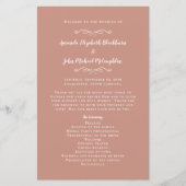 Papier Élégant mariage Rose Gold Modern Ceremony Programm (Devant)