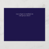Papier Elégant Marine Bleu Blanc Or Mariage RSVP (Dos)