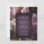 Papier Elegant Maximalist Floral Wedding Save the Date (Devant)