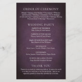 Papier Elegant Maximalist Purple Floral Wedding Program (Dos)