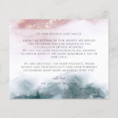 Papier Élégant Merci d'aquarelle bleu bleu-encre (Dos)