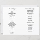 Papier Elegant Minimalist DIY Wedding Folded Program (Dos)