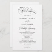 Papier Elegant Minimalist modern Wedding Program (Devant / Derrière)
