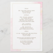 Papier Élégant Monogramme Floral Mariage Bienvenue Itinér (Dos)