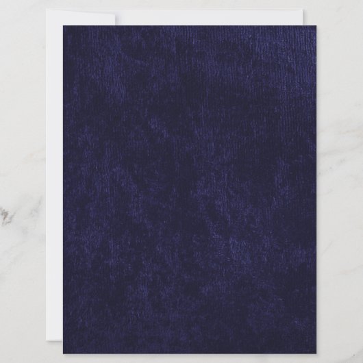 Papier Elegant Navy Blue Velvet White Wedding Program (Dos)
