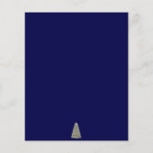 Papier Elégant Noël Arbre Bleu Budget Mariage Inviter (Dos)