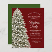 Papier Élégant Noël Arbre Rouge Vert Noël (Devant / Derrière)