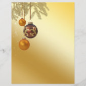 Papier Élégant Noël d'or (Devant)