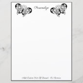 Papier Élégant noir blanc papillon Silhouette (Devant)