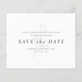 Papier Élégant noir & blanc Script photo Enregistrer la d (Dos)