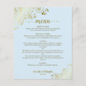 Papier Élégant or dentelle Poudre bleu Budget Mariage Men (Devant)