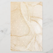 Papier Elégant or Floral Nom bébé Baby shower animal (Dos)