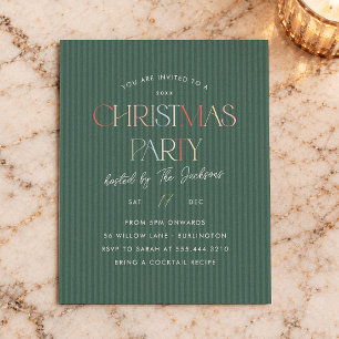 Papier Élégant Par de Noël Budget Rayure Verte Colorée