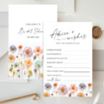 Papier Elégant Pastel Rose Bohème Conseils & Wises<br><div class="desc">Elégante carte de conseil en vol d'hiver bleu Dusty. Personnalisez avec la mariée le nom et la date de la douche. Pour plus de personnalisation,  cliquez sur le lien "customiser plus loin". Si vous avez besoin d'aide,  contactez-moi s'il vous plaît.</div>