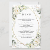 Papier Elégant Pastel White Roses Eucalyptus Mariage (Devant)