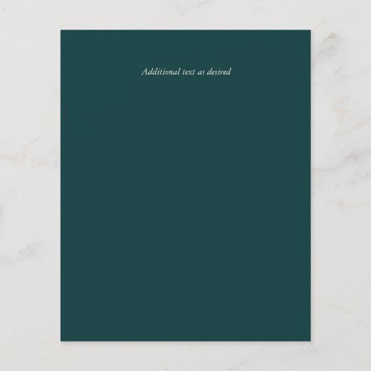 Papier Elégant PEACOCK FEATHER Mariage Inviter BUDGET (Dos)