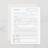 Papier Elegant Pearls Prosecco Bridal Shower Recipe card (Devant / Derrière)