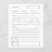 Papier Elegant Pearls Prosecco Bridal Shower Recipe card (Devant)