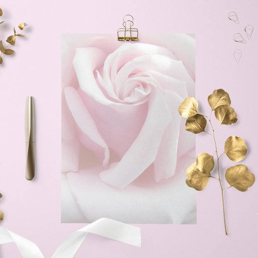 Papier Elegant Pink Rose Bloom Floral Stationery Paper