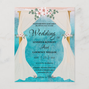 Papier Elégant Plage Bord de mer Tulle Arbor Mariage phot