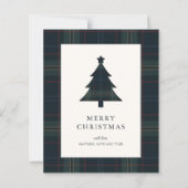 Papier Elegant Plaid Budget Christmas Card (Devant)