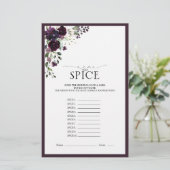 Papier Élégant Plum violet Fête des mariées florale Jeu (Debout devant)