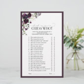 Papier Élégant Plum violet Fête des mariées florale Jeu (Debout devant)