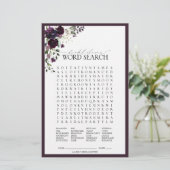 Papier Élégant Plum violet Fête des mariées florale Jeu (Debout devant)