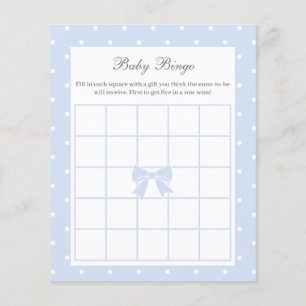 Papier Élégant Pois Baby Boy Shower Baby Bingo Jeu