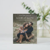 Papier Elégant QR Code 2 photo mariage Enregistrer la dat (Debout devant)