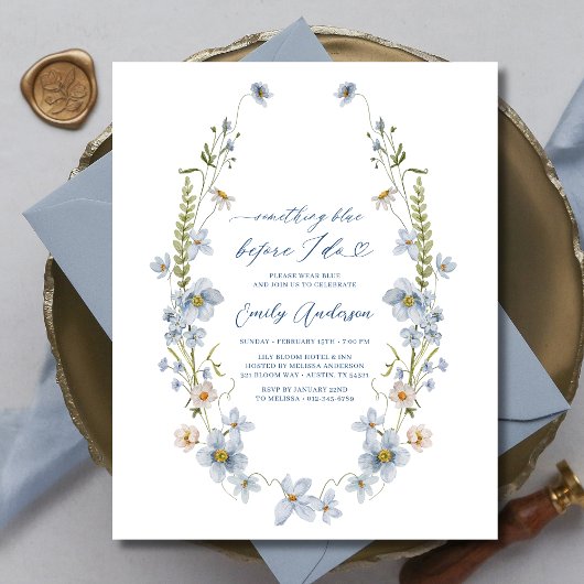 Papier Élégant quelque chose de bleu avant de faire Fête 