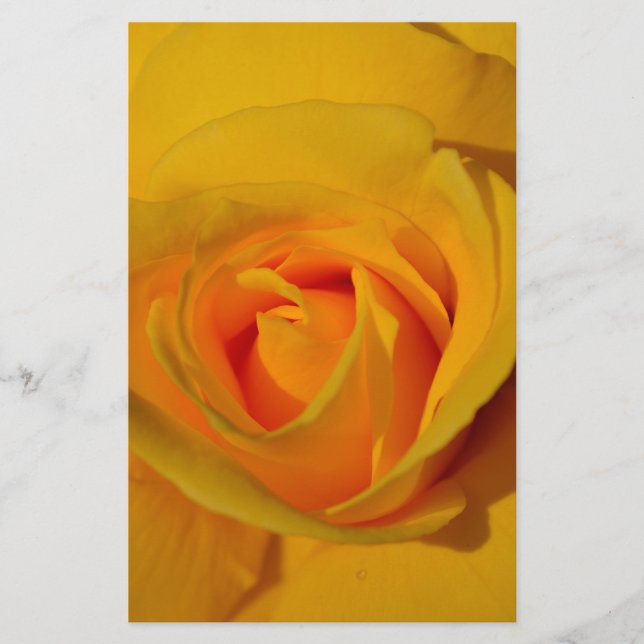 Papier élégant romantique Rose jaune fermer (Devant)