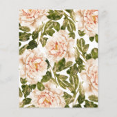 Papier Elégant Rose à budget Faire-part de mariage aquare (Dos)