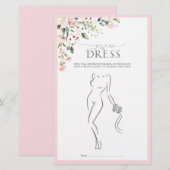 Papier Elégant rose aquarelle Fête des mariées florale Je (Devant / Derrière)