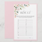 Papier Elégant rose aquarelle Fête des mariées florale Je (Devant / Derrière)