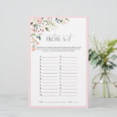 Papier Elégant rose aquarelle Fête des mariées florale Je (Debout devant)