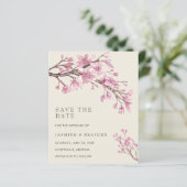 Papier Élégant Rose Floral Budget Mariage Enregistrer La  (Debout devant)